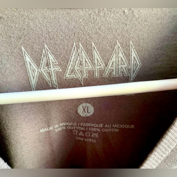 DEF LEPPARD Men’s Oversized Short Sleeve TShirt Dark Gray Size X-Large - Picture 3 of 6